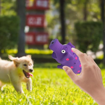 Gralara Squeaky Dog Toy Dog Chews Toy Accessory Entertainment Training for Aggressive Chewers Interactive for Small Large Breed Dogs, Purple - color: Purple