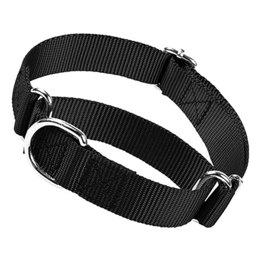 Martingale Collar for Dogs,Soft Nylon Dog Choker Collar for Large Dogs,Training Escape Proof Heavy Duty Choke Collars Adjustable for Small Medium Large Pet Dogs, Black S - color: Black, size: S(Neck 10-14")