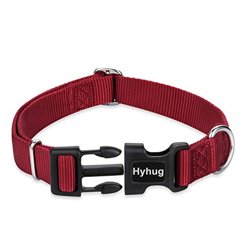 Small Dog Collar Quick-Release Red| Heavy-Duty Nylon Puppy Collar, Adjustable & Durable Pet Supplies for Boy & Girl Dogs (Small, Red) - color: Red, size: Small