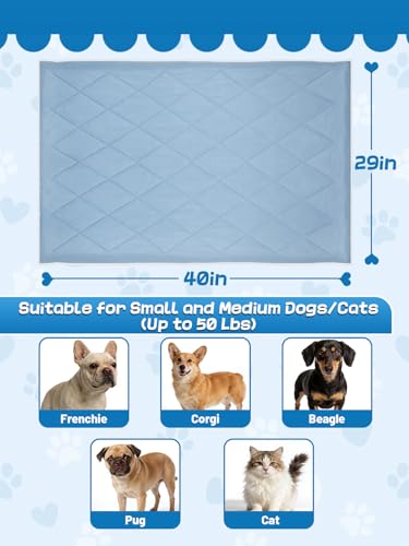 29x40in Cooling Blanket for Dogs - Machine Washable Soft Blanket with Q-MAX>0.4, Fits Small Medium Dogs Cats, Summer Cooling Mat for Dog Kennel Car Seat Indoor Furniture Couch Sofa Protector - size: 29x40in