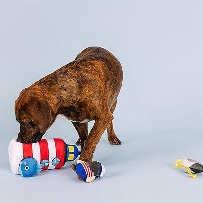 Fringe Studio Plush Dog Toy Set, Interactive Hide and Seek Play, Ships Ahoy, Pet Shop Collection (289248) - color: Ships Ahoy