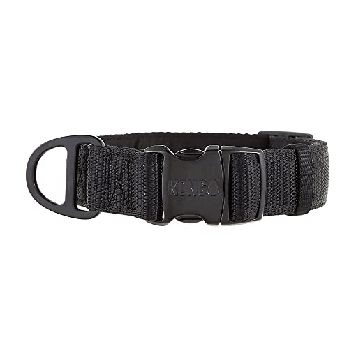 KONG Max HD Ultra Durable Neoprene Padded Dog Collar (Medium, Black)