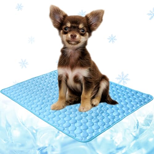 Dog Cooling Mat for Dogs, Pet Cooling Pad Bed for Dog Easy Washable for All Types of Pets and Perfect for Both Indoor and Outdoor Use, Including Car Seats 28" x 22" - color: B-Blue-1 Pc, size: 28 in x 22 in