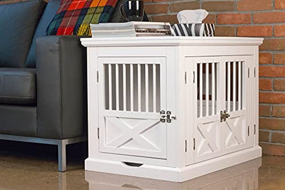 zoovilla Merry Products Triple Door Medium Dog Crate, Color White - color: White
