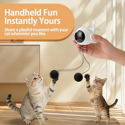 Automatic Interactive Cat Toy Ball, Electronic Self-Play Lifting Hanging Pet Cat Ball Random Up-Down Motion Indoor Cats & Kittens Toy