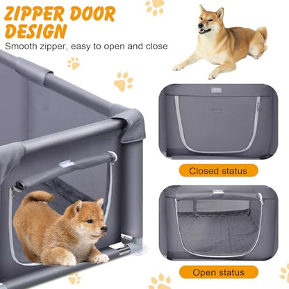 Whelping Box for Dogs and Puppies, 48×48×18 in Whelping Supplies with Waterproof Whelping Pad for Medium Small Dogs - style: 48×48×18in