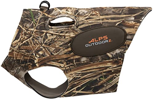 ALPS OutdoorZ Topflight Dog Vest, Dog Hunting Vest with 5mm Neoprene for Warmth, Contoured Neck Design, Buoyancy Flotation Pads, Easy Lift Handles, and Leash Clip, Large - Realtree MAX-7 - color: Realtree MAX-7, size: Large