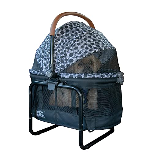Pet Gear No-Zip View 360 Pet Carrier & Car Seat with Booster Seat Frame for Small Dogs & Cats, Mesh Ventilation, Push Button Entry, No Tools Required, 4 Colors - color: Gray Animal