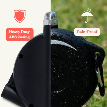 Heavy Duty Wall Mount Retractable Dog Tie out Cable for Small to Large Dogs-No Tangle Tie out Rope for Secure Yards/Garden-Heavy Duty Retractable Dog Leash-Ultimate Line for Outside Extends to 16.5 Ft - style: Wall Mount