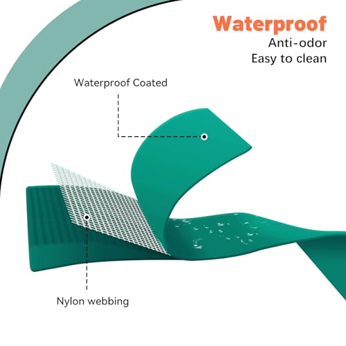 Waterproof Dog Collar, Easy to Clean Rubber Dog Collars with Quick Release Buckle Fits Small Medium or Large Dogs (Emerald Green, M < 11.8-18.5 inch) - color: Emerald Green, size: M (11.8-18.5 inch)