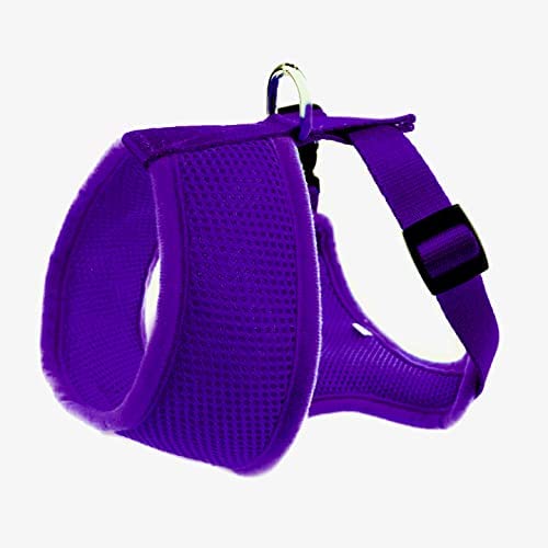 EcoBark Dog Harness - Luxurious Soft Mesh - Eco-Friendly Over The Head Vest Harness - No Pull & No Choke Design - Padded Breathable Body Halter - color: Purple
