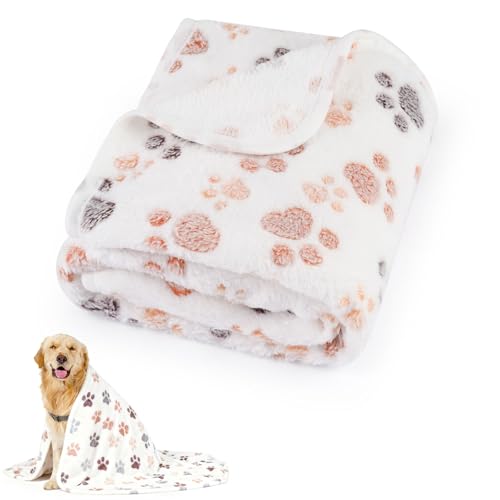 Dog Blankets for Medium Dogs, Cat, Premium Soft Dog Blankets for Small Dog Washable, Puppy Blanket Dogs Essentials for Puppies (1, White, 41" x 30") - color: White, size: 41" x 30"