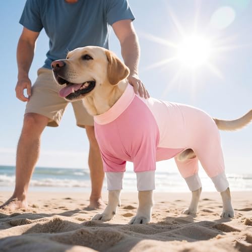 UV Protection Dog Shirt for Summer Lightweight, Stretchable, and Quick-Drying Keeps Your Dog Cool and Safe from Sun Damage RedPink XL - color: RedPink, size: XL