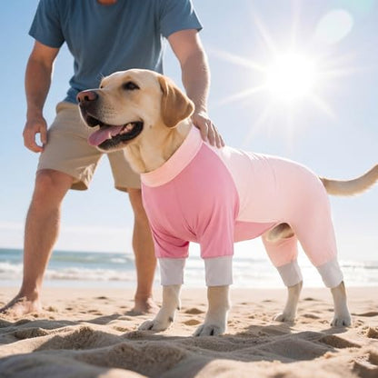 UV Protection Dog Shirt for Summer Lightweight, Stretchable, and Quick-Drying Keeps Your Dog Cool and Safe from Sun Damage RedPink XL - color: RedPink, size: XL