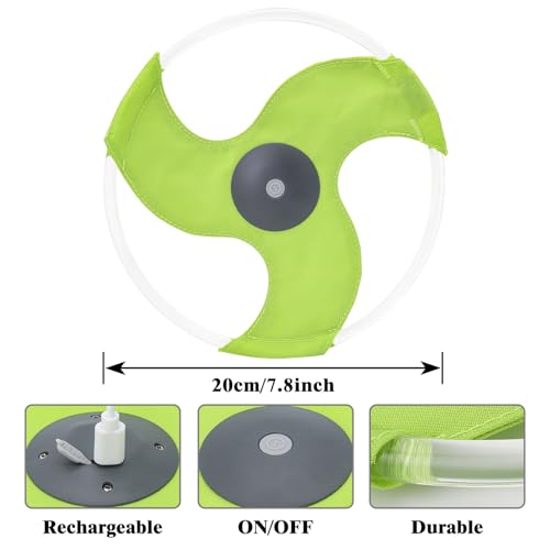 LED Dog Flying Disc, Rechargeable LED Light Dog Flying Disc Flyer Pet Toys, Glow in The Dark Pet Toy with 3 Light Models, High Visibility Lighted Pet Training Throwing Playing for Exercise - color: Green-3