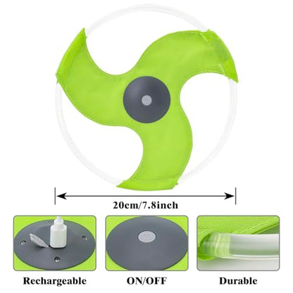 LED Dog Flying Disc, Rechargeable LED Light Dog Flying Disc Flyer Pet Toys, Glow in The Dark Pet Toy with 3 Light Models, High Visibility Lighted Pet Training Throwing Playing for Exercise - color: Green-3