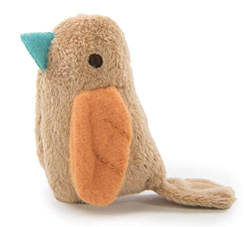 SmartyKat Chickadee Chirp Electronic Sound Cat Toy, Contains Catnip, Battery Powered - Light Brown, One Size - size: One Size, style: Chickadee Chirp