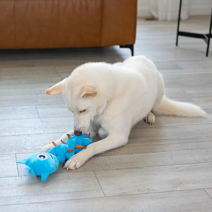 Outward Hound by Nina Ottosson Twistiez Interactive Plush Dog Treat Puzzle, Monster, Blue - color: Twistiez Monster