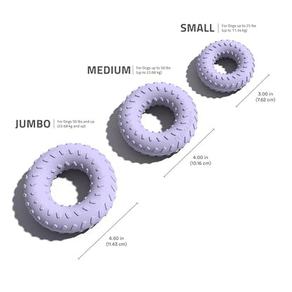 Playology Dog Toys | Dual Layer Ring Durable Dog Toy for Tough Chewers | Lamb Scented Medium Chew Toy for Dogs - size: Medium, style: Lamb