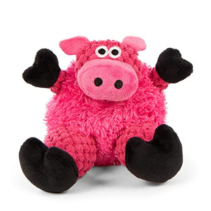 goDog Checkers Just for Me Sitting Pig Squeaky Plush Dog Toy, Chew Guard Technology - Pink, Mini - color: Sitting Pig (Pink), size: Mini