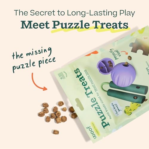 WOOF Air-Dried Puzzle Treats - Refill Treats Sized Puzzle Toys - The Perfect Dog and Puppy Training Treats - Made with Real Chicken - 5 oz