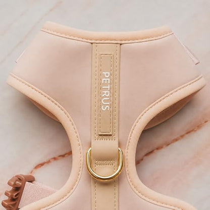 Premium No-Pull Dog Harness Soft Neoprene & Breathable Mesh Vest with Front & Back Clip D-Rings Adjustable Lightweight Walking Harness for Puppies, Small & Medium Dogs (Rose Beige, XS) - color: Rose Beige, size: XS: Neck 10.6-14.2'', Chest 14.2-18.9''