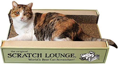 Scratch Lounge - Reversible Cardboard Cat Scratcher with Floor Refill and Catnip