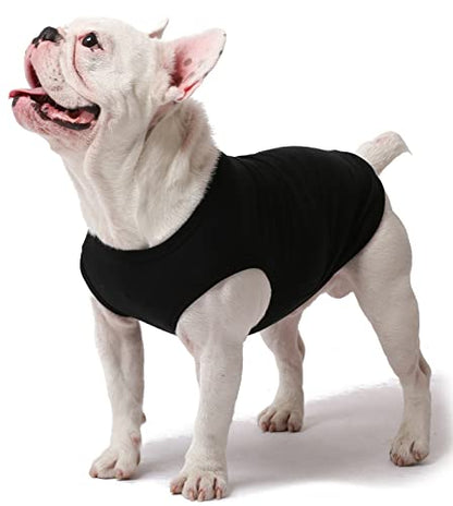 Dog Small Shirts,Lightweight Cat Blank Cool Clothes for Chihuahua Puppy Teacup,Dogs Boy Boy Girl Summer Lightweight T-Shirt,Black Grey S - color: Blank Black Grey, size: Small