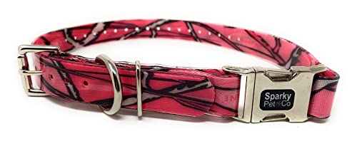 Sparky Pet Co Apollo E-Collar Replacement Strap, 1" x 30" Waterproof Biothane with Double Buckle & Quick Snap Clasp, Fits Garmin, Dogtra, SportDOG & Educator (Pink Camo) - color: Pink Camo, size: 1" Wide