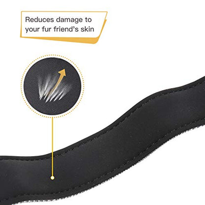 HEELE Dog Collar, Reflective Dog Collar, Soft Neoprene Padded Breathable Nylon Pet Collar Adjustable for Small Dogs, Gray, S(10.23-14.96") - color: Gray, size: Small (10.23-14.96")