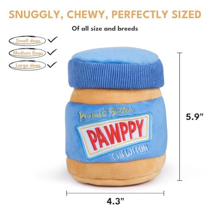 CHEWFFON Interactive Dog Enrichment Toy, Cute Crinkle&Snuffle Puppy Toys, Hide & Seek Puzzles, Peanut Butter Jar Toys for Brain Stimulation, for All Dog Sizes - style: Peanut Butter