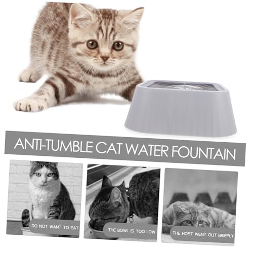 Yardwe No-Spill Floating Pet Bowl Splashproof Cat Dog Water Feeder Abs Capacity Bowl for Clean Drinking Experience