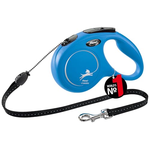 Flexi Classic Cord Extending Lead Blue Medium 5M 20kg - size: Medium (5 m)