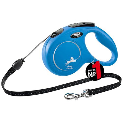 Flexi Classic Cord Extending Lead Blue Medium 5M 20kg - size: Medium (5 m)