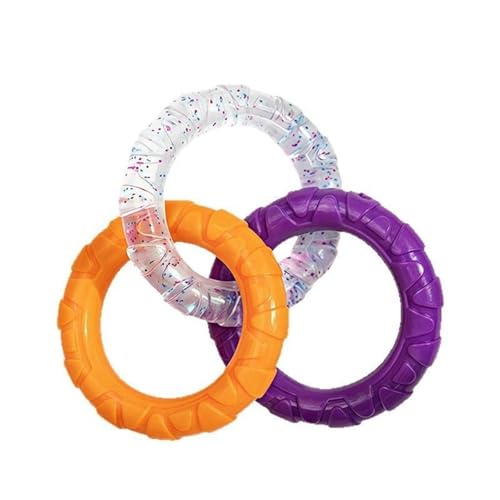 RXT 3-Ring Tug Dog Toy for Aggressive Chewers, Sturdy & Water Resistant Dog Chew Toy for Pets Training Teething, Interactive Fetch Toy for Puppy Small Medium Large Breeds