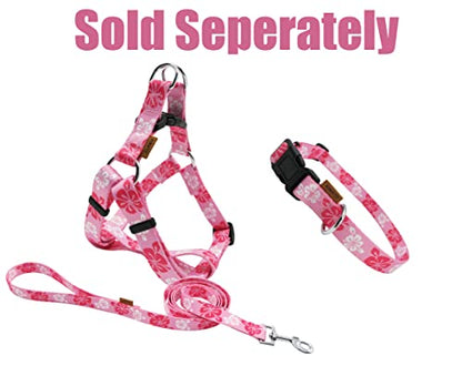 Dog Collar, Cute Floral Pattern, Soft and Adjustable Collar with Quick Release Buckle (XS (Neck 9-13", Width 3/8"), Hawaiian Pink) - color: Hawaiian Pink, size: XS (Neck 9-13", Width 3/8")