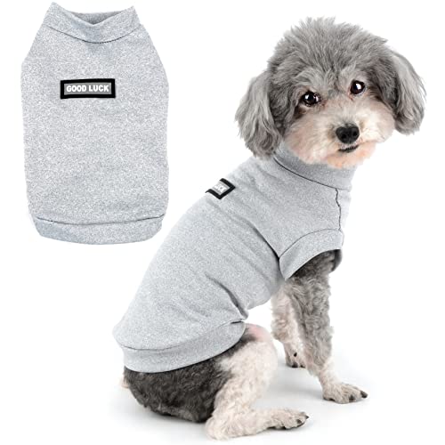 Zunea Small Dogs Shirts Quick Dry Summer T-Shirts Cooling Puppy Clothes Soft Sleeveless Vest Tank Top Breathable Stretchy Pet Girls Boys Chihuahua Apparel Sun Protection for Hot Weather LightGray L - color: lightgray, size: L