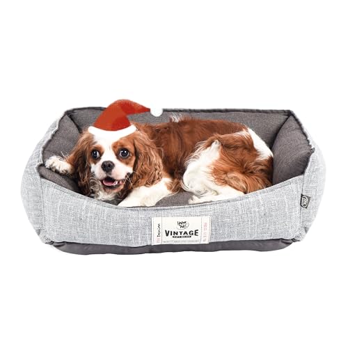FluffyDream Small Dog Bed, Super Soft Pet Bed Furniture, Suitable for Dogs Up to 30lbs, 24'' x 20'', Grey - color: Grey