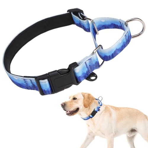 KOOLTAIL Martingale Collar for Dogs for Small Medium Large Dogs, Soft Padded Nylon No Pull Dog Collar with Buckle, Adjustable No Slip Heavy Duty Durable Puppy Training Collar for Boys Girls, Blue M - color: Blue, size: Medium