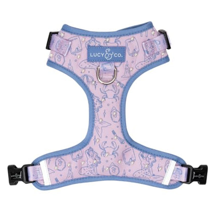 Lucy & Co. Magnificent Mermaids Pearl No-Pull Dog Harness, Adjustable Front Clip Harness with Comfort Padding, Small - color: Magnificent Mermaid, size: Small