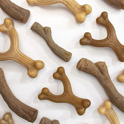 Nylabone Gourmet Style Wishbone Strong Chew Toy for Dogs, Chicken Flavor, Small - Up to 25 lbs, 1 Count - size: Small