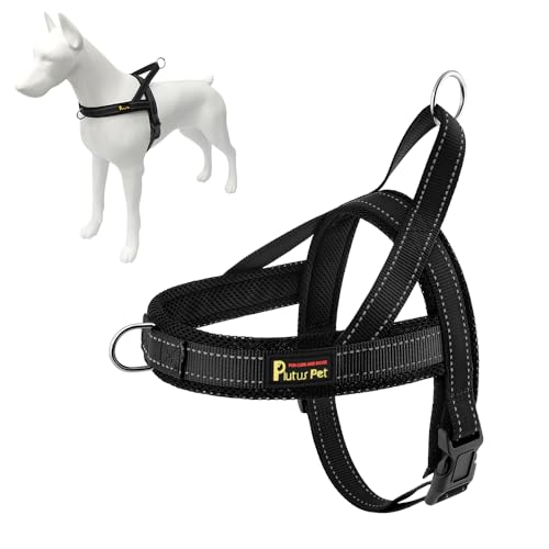 Plutus Pet No Pull Dog Harness with Breathable Mesh Padded, Adjustable Reflective Escape Proof Dog Harness, Quick Fit Dog Vest Harness for Small Medium Large Dogs(XS, Black) - color: Black, size: XS: chest 13.8"-17.3"