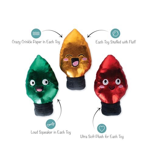 Fringe Studio Plush Dog Toy Set, Light Up My Life, 3 Piece Set, Pet Shop Collection (662060) - color: Llight up my Life
