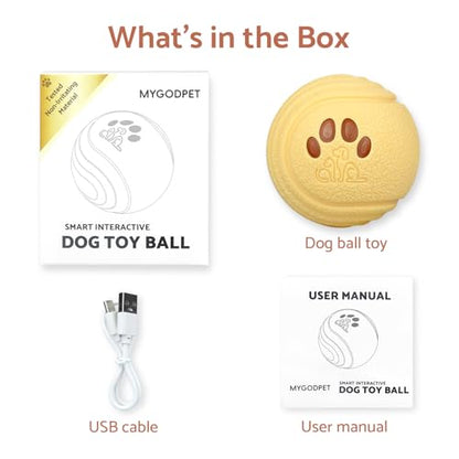 [2026 Latest Smart Dog Balls, Interactive Dog Toys, 4 Movement Modes, Durable TPU Material, Motion Activated Automatic Moving Rolling Ball for Small/Medium/Large Dogs