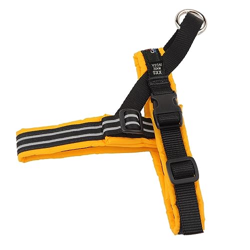 ComfortFlex Sport Dog Harness – No-Choke, Fully Padded, Non-Chafing Harness with Control Handle – Reflective, Lightweight, Adjustable for Active Dogs - Petite, Saffron Yellow - color: Saffron Yellow, size: Petite