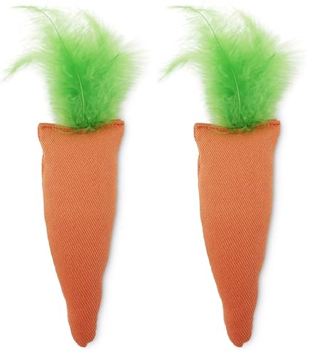 OurPet's 100-Percent North American Catnip Filled Carrot Cat Toy 24 Karat (Pack of 2) - size: 1 (Pack of 2)