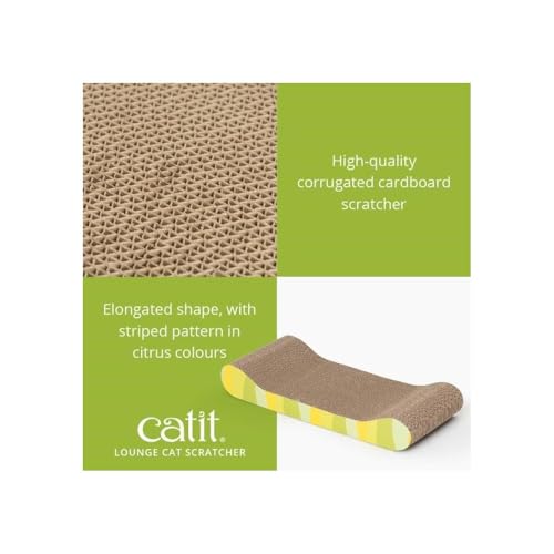 Catit Style Scratcher with Catnip - Jungle-Stripe Lounge - style: Lounge