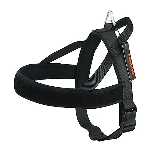 EXCELLENT ELITE SPANKER No Pull Dog Harness Padded Military Patrol Vest Adjustable Nylon Small Service Walking Dog Harness with Handle for Training Running(BLK-L) - color: BLK, size: L-(Chest 31.5-43")