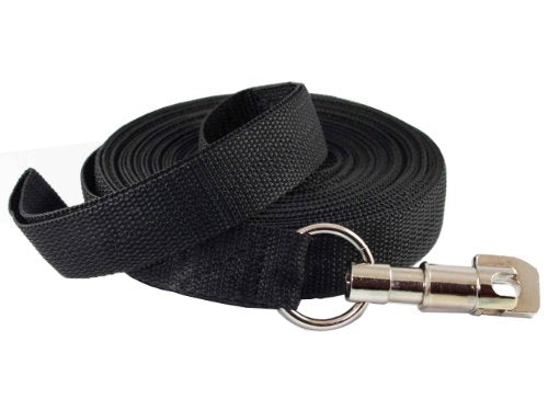 Dog Leash 1.2" Extra Wide Nylon 30 Feet Long for Training Secure Locking Snap