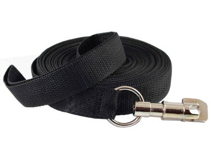 Dog Leash 1.2" Extra Wide Nylon 30 Feet Long for Training Secure Locking Snap